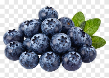 Fresh Blueberries With Green Leaves PNG