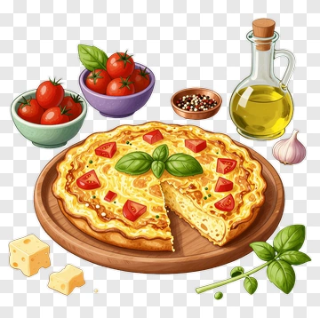 Delicious Pizza With Fresh Ingredients PNG