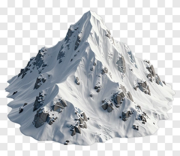 Snow-Covered Mountain Peak PNG