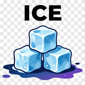 Ice Cubes Melting On A Surface PNG