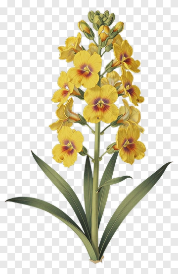 Yellow Orchid Flower PNG