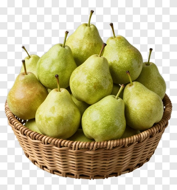 Basket Of Green Pears PNG