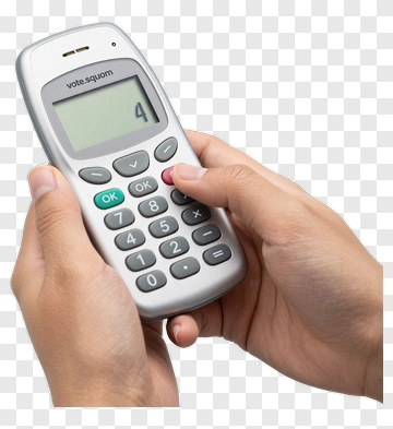 Hand Holding A Voting Device PNG