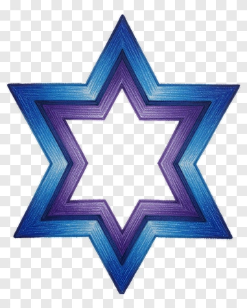 Star Of David In Blue And Purple Gradient PNG