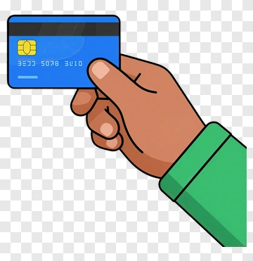 Hand Holding A Credit Card PNG