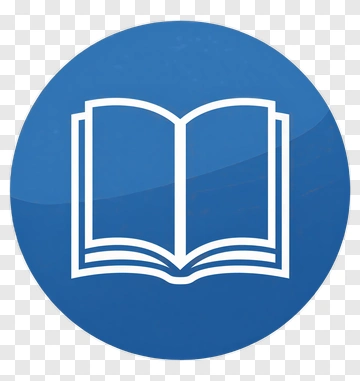 Open Book Icon On Blue Background PNG