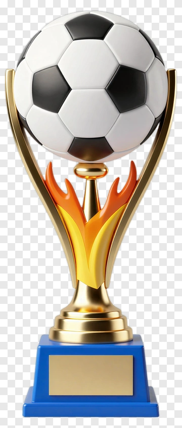 Soccer Trophy With Ball PNG