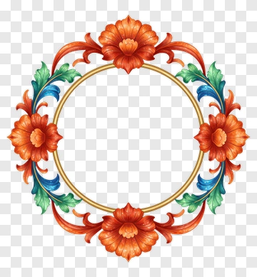 Floral Decorative Frame PNG