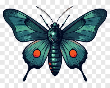 Colorful Butterfly With Intricate Patterns PNG