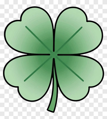 Green Four Leaf Clover PNG