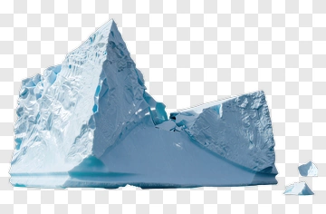 Iceberg In Bright Blue Color PNG