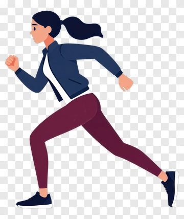 Woman Running In Athletic Gear PNG