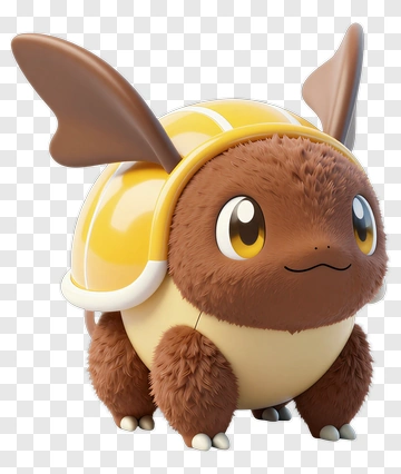 3D Cartoon Creature With Shell And Ears PNG