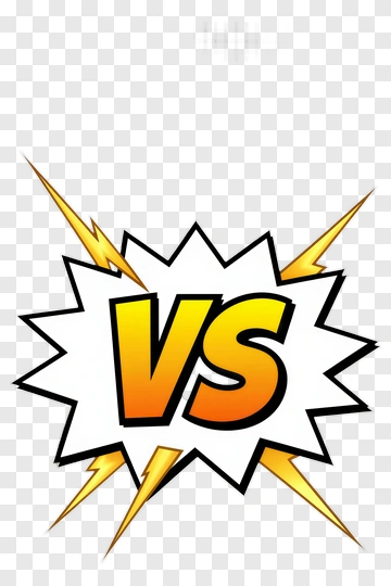 Vs Graphic With Lightning Effects PNG