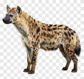 Spotted Hyena Standing In Profile PNG
