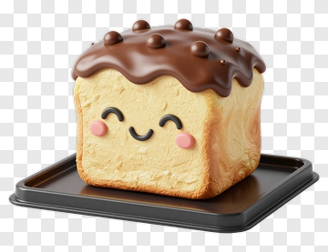 Cute Cartoon Chocolate Cake PNG
