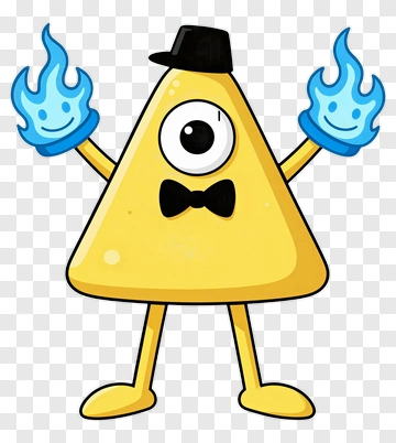 Cartoon Character With Blue Flames PNG