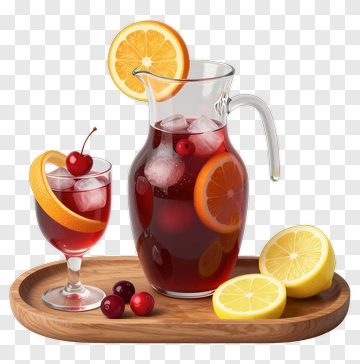 Refreshing Lemonade Pitcher With Glass And Citrus Fruits PNG