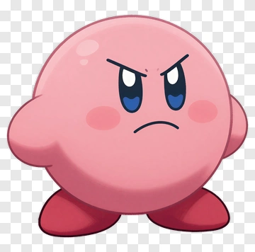 Angry Kirby Character PNG