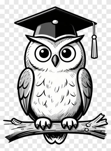Graduation Owl Wearing A Mortarboard PNG