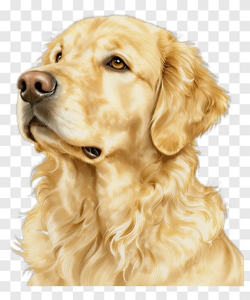Golden Retriever Portrait PNG
