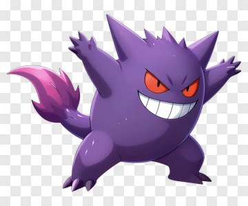 Cartoon Gengar Character PNG