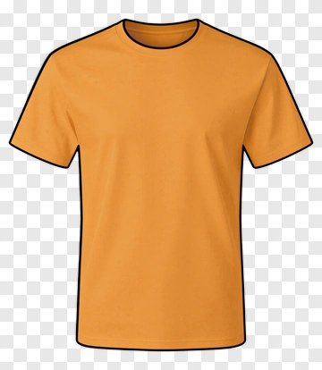 Plain Orange T-Shirt PNG