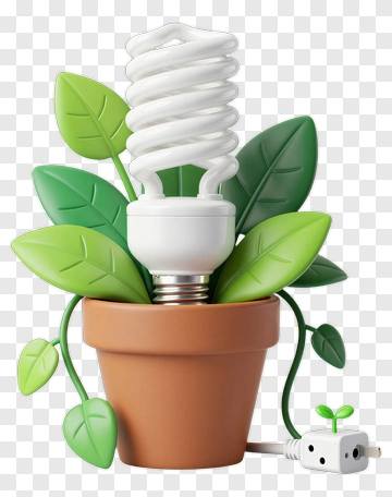 Light Bulb Plant In A Pot PNG