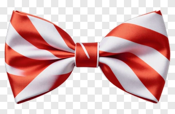 Red And White Striped Bow Tie PNG