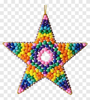 Colorful Star Ornament PNG