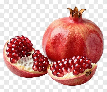 Pomegranate With Split Open Sections PNG
