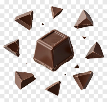 Chocolate Candy With Broken Pieces PNG