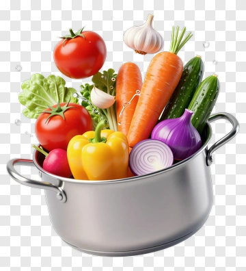 Colorful Vegetable Pot PNG