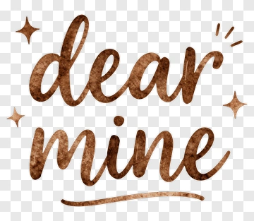 Dear Mine Text Design PNG