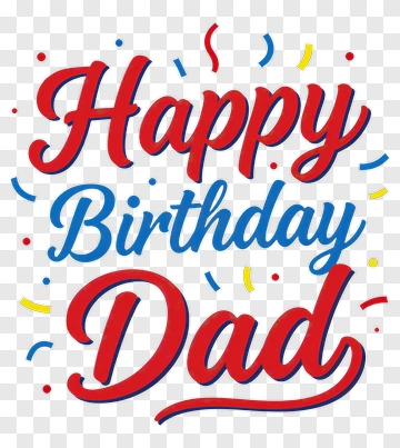 Happy Birthday Dad PNG