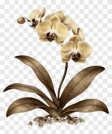 Elegant Orchid Flower PNG