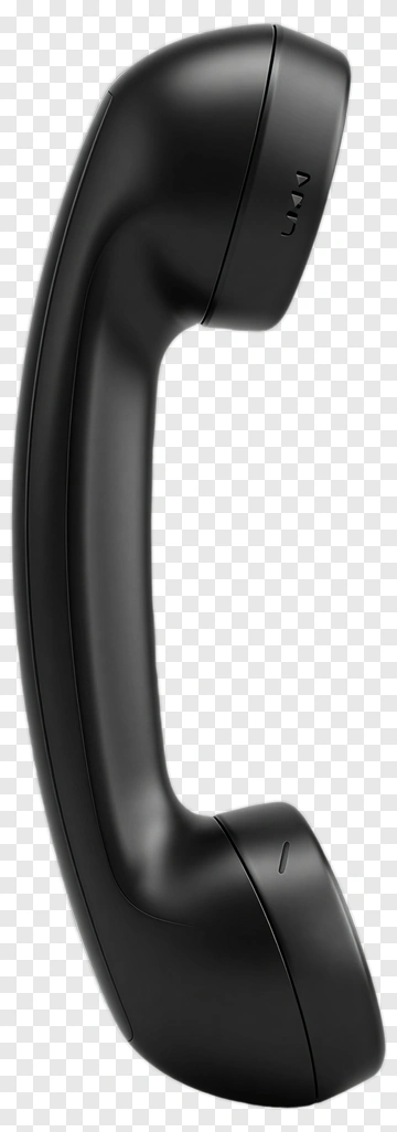 Black Telephone Handset PNG