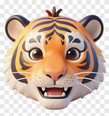 Cartoon Tiger Face PNG