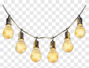 String Of Decorative Light Bulbs PNG