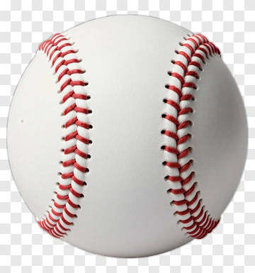 Baseball With Red Stitching PNG