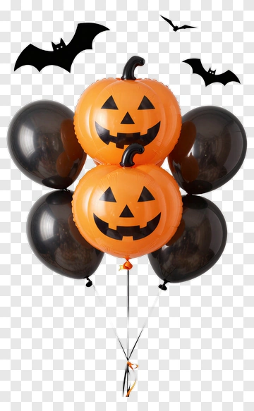 Halloween Pumpkin Balloons PNG