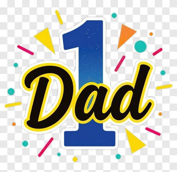 Number 1 Dad Graphic Design PNG