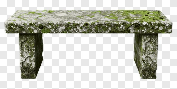 Stone Bench With Moss PNG