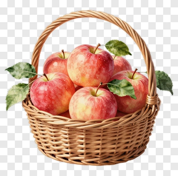 Basket Of Red Apples PNG