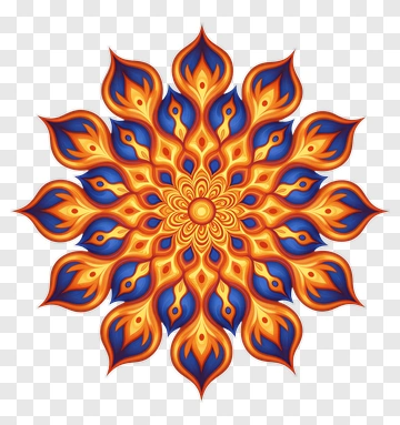 Colorful Mandala Design PNG
