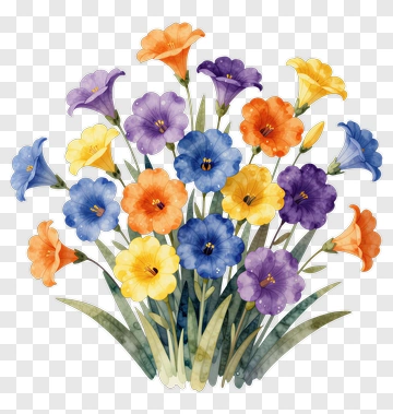Colorful Flower Bouquet PNG