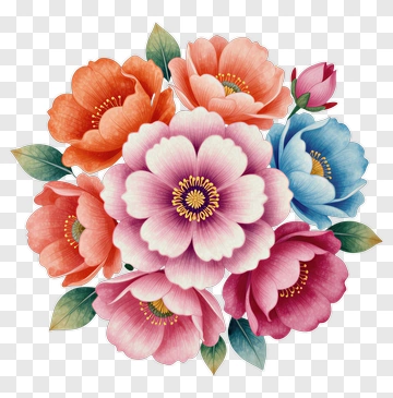 Colorful Floral Arrangement PNG