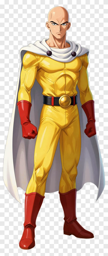Superhero In Yellow Costume PNG