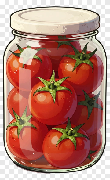 Jar Of Red Tomatoes PNG