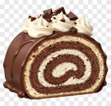 Chocolate Swiss Roll Cake PNG